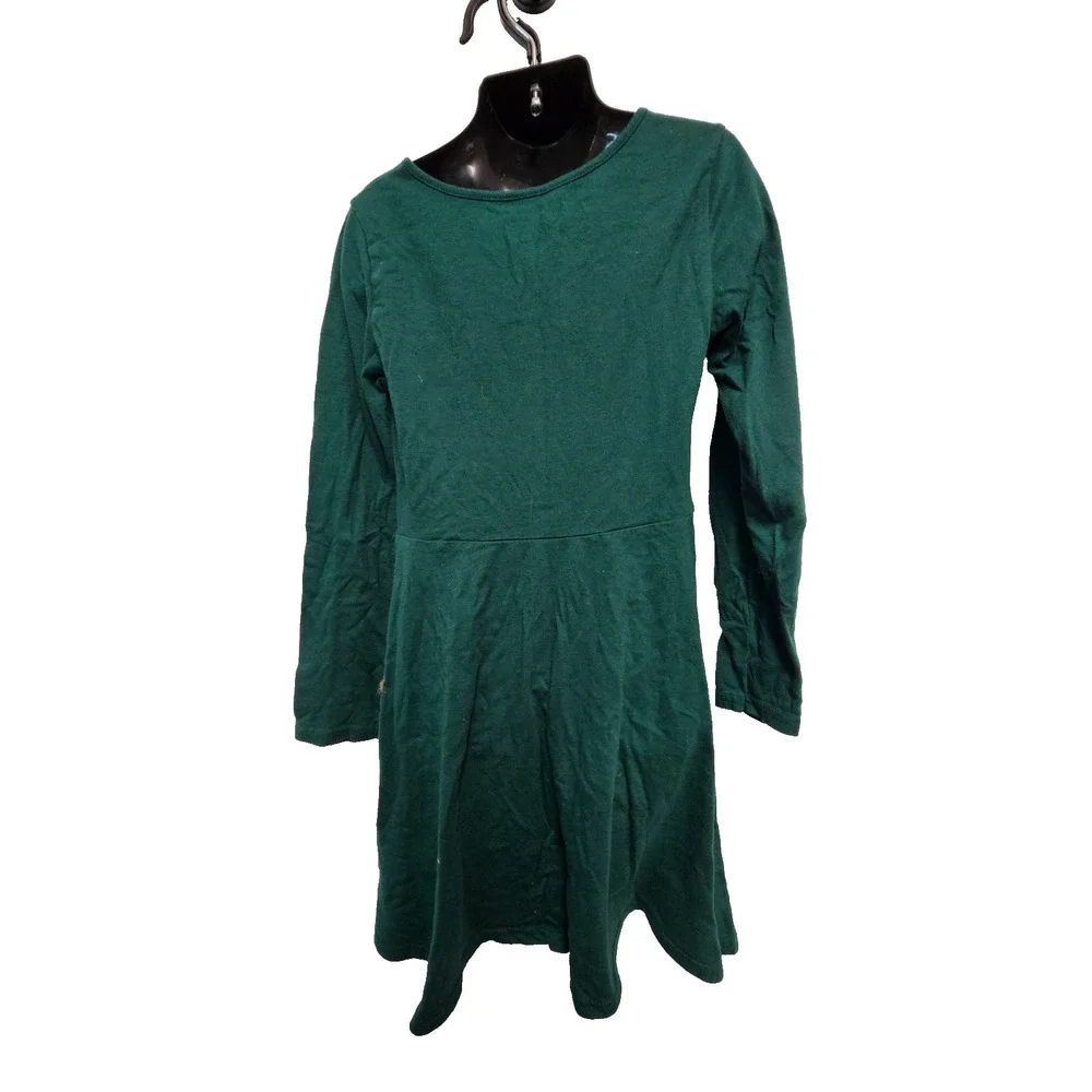 Children's Place green scoop neck a-line dress size 7/8 - Picture 3 of 4